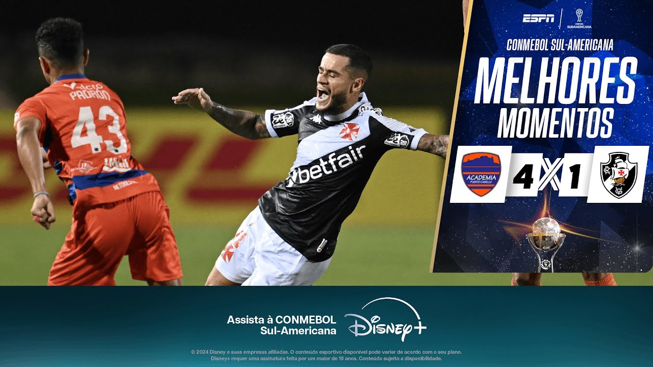 VASCO joga mal e é GOLEADO pelo PUERTO CABELLO na Sul-Americana | Melhores Momentos