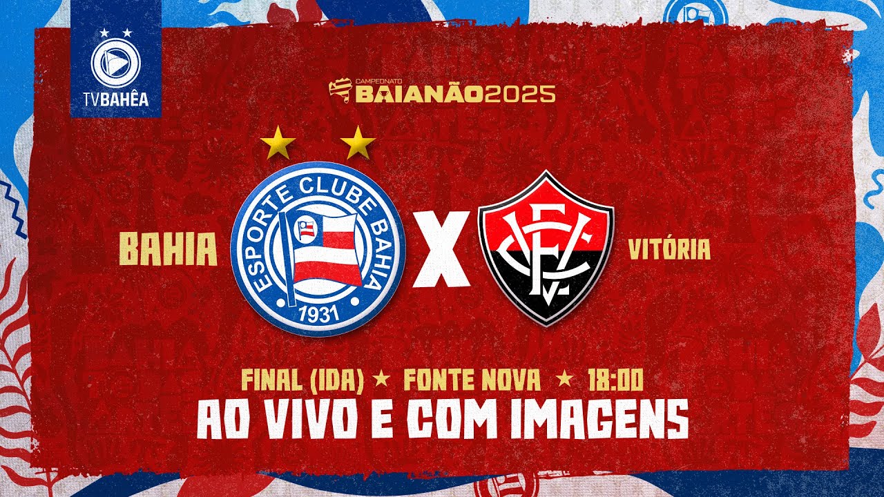 BAHIA 2 x 0 VITÓRIA - AO VIVO E COM IMAGENS - FINAL DO BAIANÃO (16/03/25)