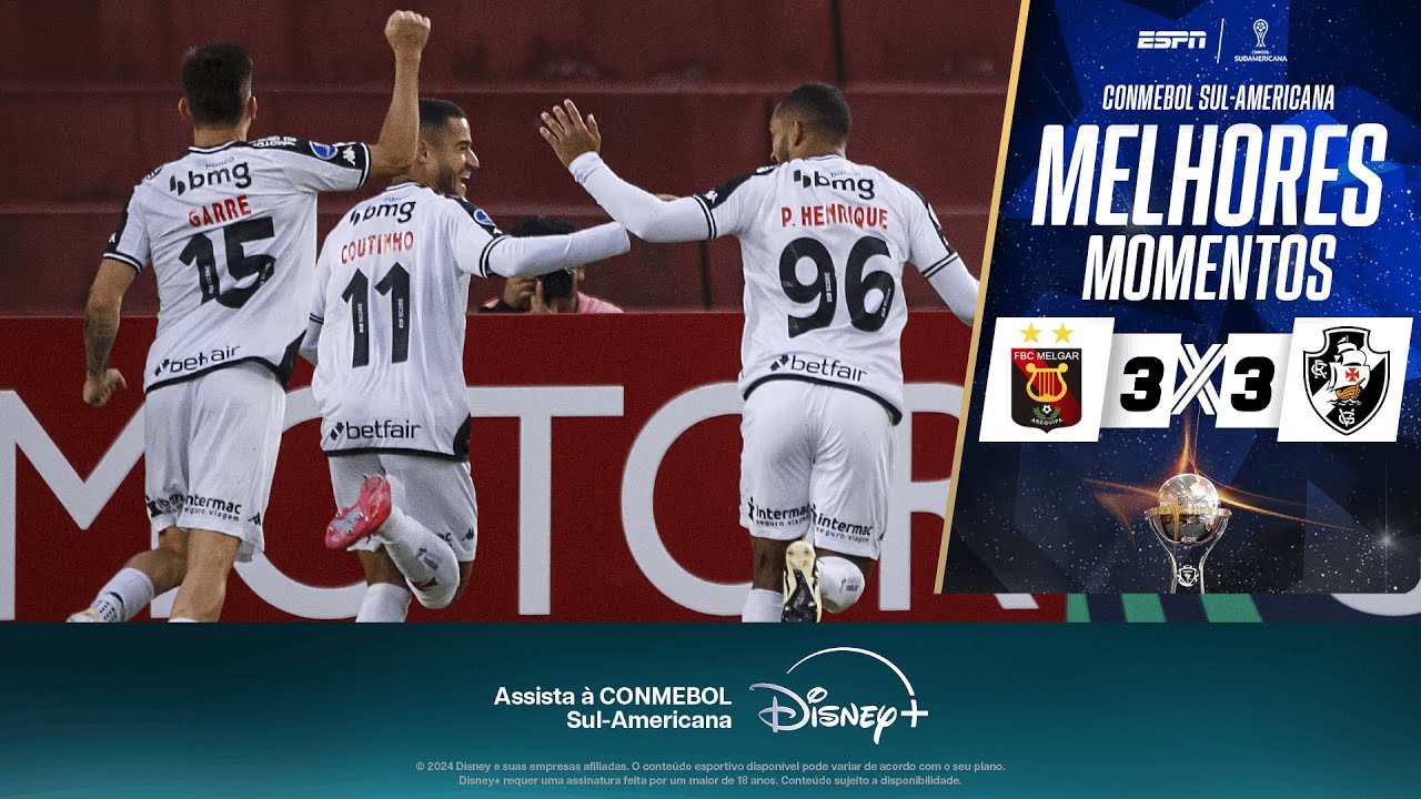 COUTINHO faz GOLAÇO, mas VASCO cede empate ao MELGAR na Sul-Americana| Melhores momentos