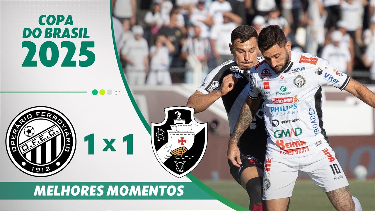 OPERÁRIO 1 X 1 VASCO | MELHORES MOMENTOS | 3ª FASE COPA DO BRASIL 2025 | ge.globo