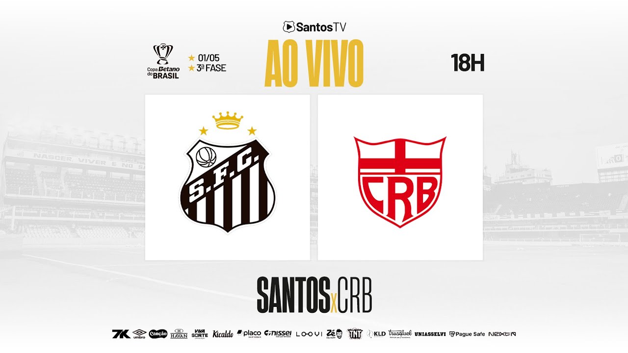 🔴 AO VIVO: SANTOS x CRB | COPA DO BRASIL (01/05/25)