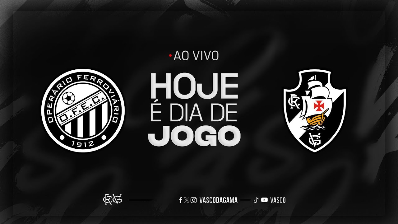 AO VIVO - OPERÁRIO-PR x VASCO | COPA DO BRASIL - TERCEIRA FASE / IDA