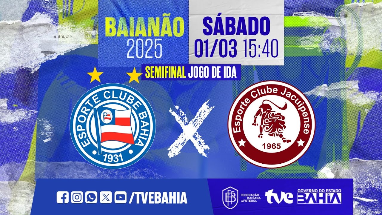 BAHIA 1 X 2 JACUIPENSE | PARTIDA COMPLETA | BAIANÃO 2025 #BaianãoNaTVE | 01/03/2025