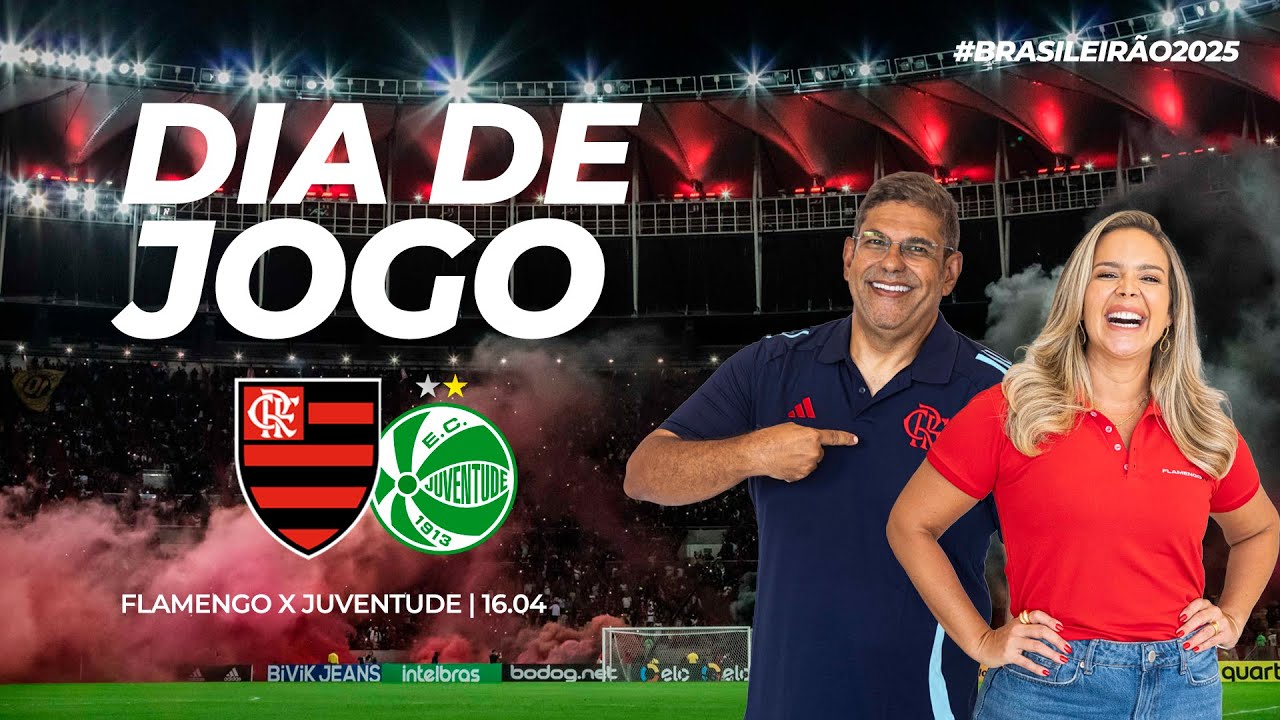 🔴 AO VIVO:  FLAMENGO x JUVENTUDE | PRÉ-JOGO + NARRAÇÃO | BRASILEIRÃO (16/04/25)