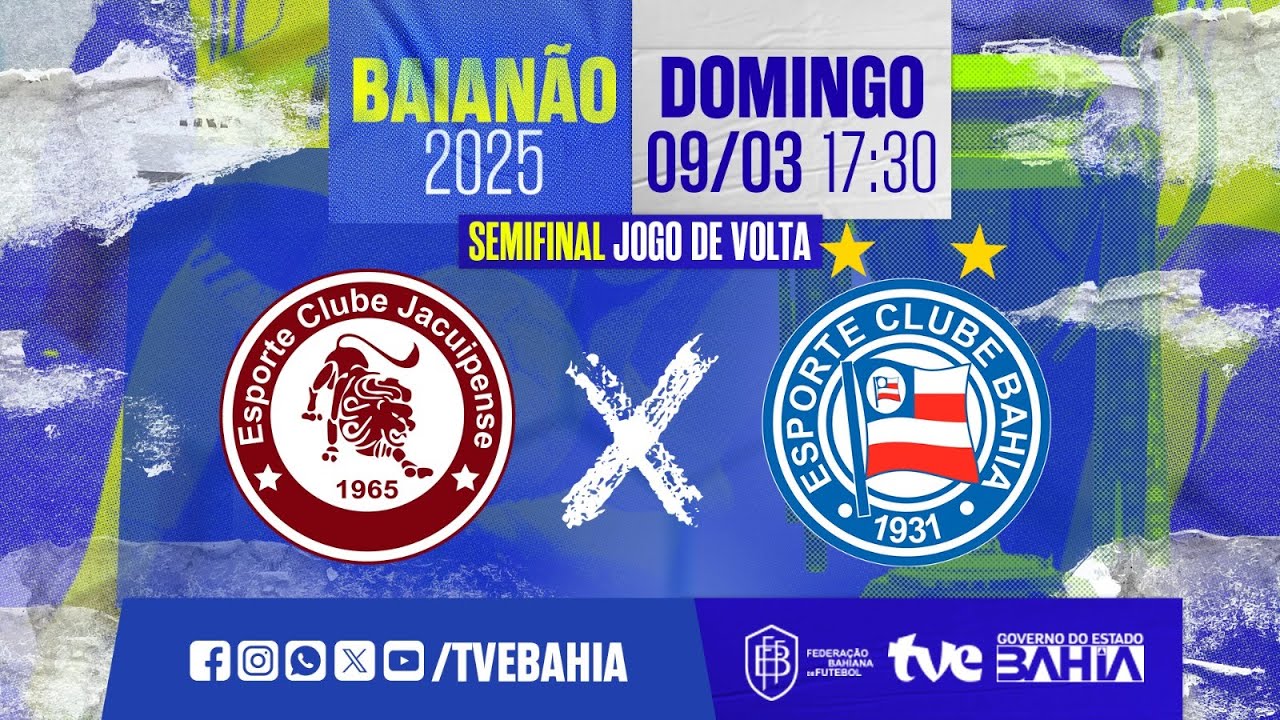 JACUIPENSE 0X5 BAHIA | SEMIFINAL VOLTA BAIANÃO 2025 #BaianãoNaTVE | 09/03/2025