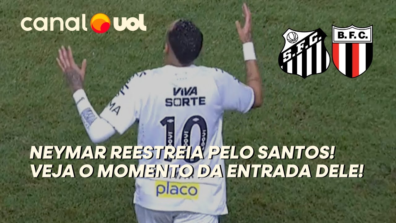 NEYMAR ESTREIA! VEJA O MOMENTO DA ENTRADA EM CAMPO NO RETORNO AO SANTOS!