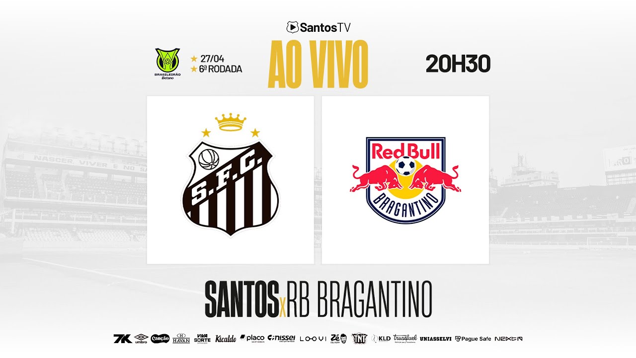 🔴 AO VIVO: SANTOS x RB BRAGANTINO | BRASILEIRO A (27/04/25)