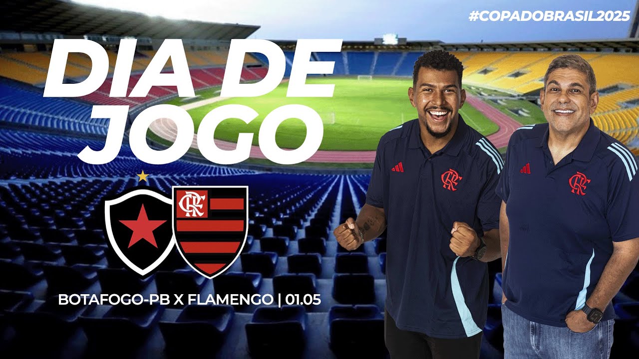 🔴 AO VIVO: BOTAFOGO-PB x FLAMENGO | PRÉ-JOGO + NARRAÇÃO | COPA DO BRASIL (01/05/25)