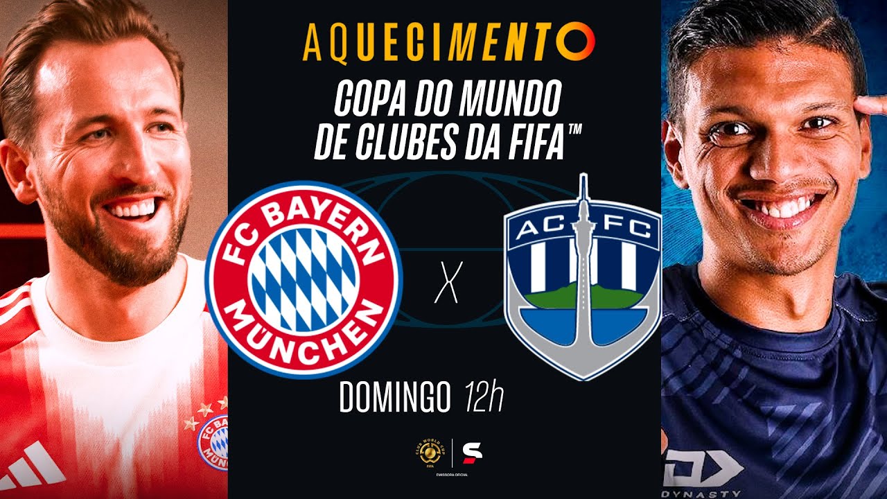 BAYERN DE MUNIQUE X AUCKLAND | AQUECIMENTO AO VIVO COPA DO MUNDO DE CLUBES DA FIFA | #live | sportv