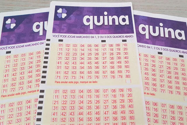 talões Quina da loteria das caixas