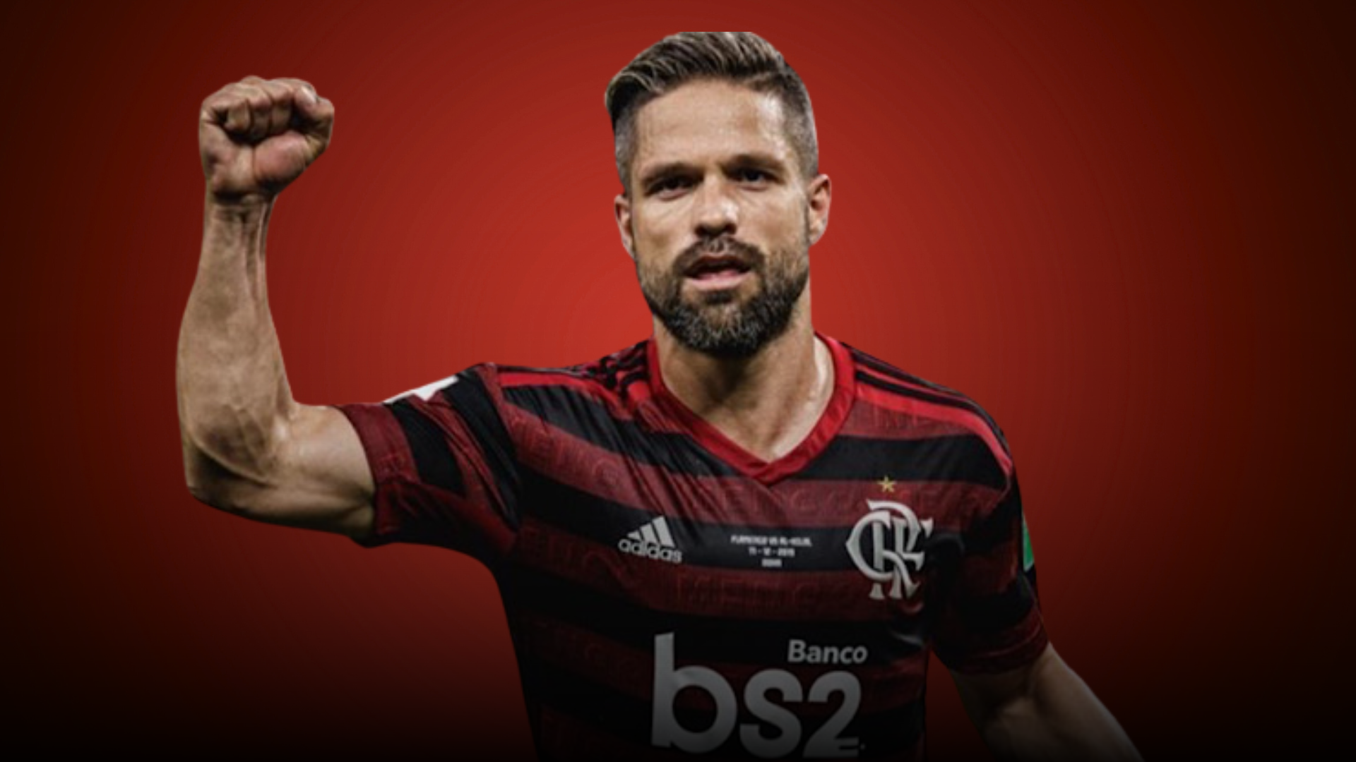 Diego Ribas erguendo taça como capitão do Flamengo