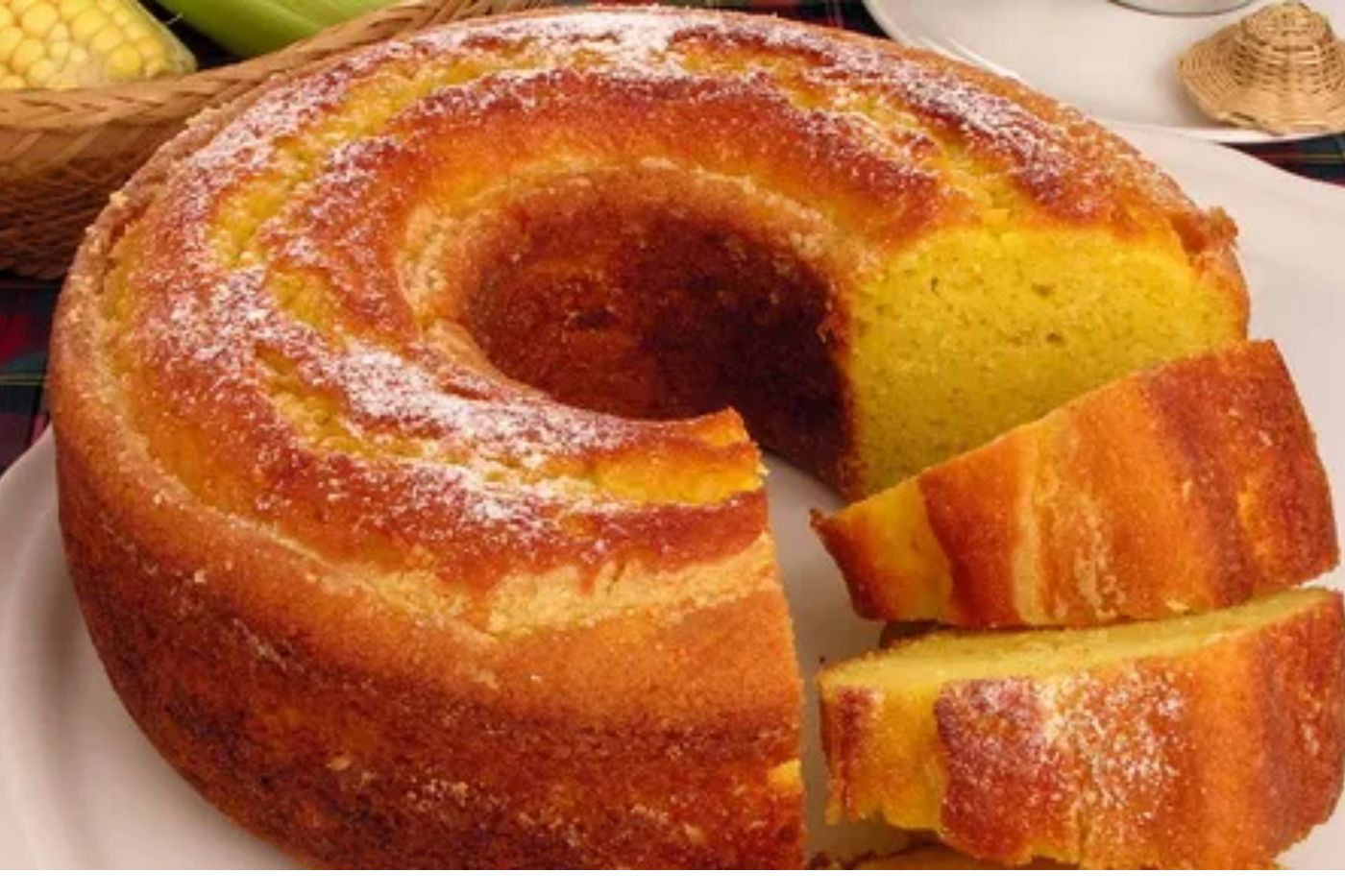 Receita de bolo de milho perfeita para o lanche da tarde