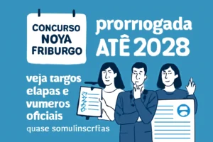 Concurso Nova Friburgo: validade prorrogada até 2028, veja cargos, etapas e números oficiais, quase 50 mil inscritos