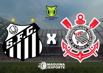 Santos x Corinthians hoje pelo Brasileirão 2026 - Arte / Máquina do Esporte